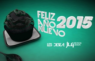 arte cakecup C4D de fin de año